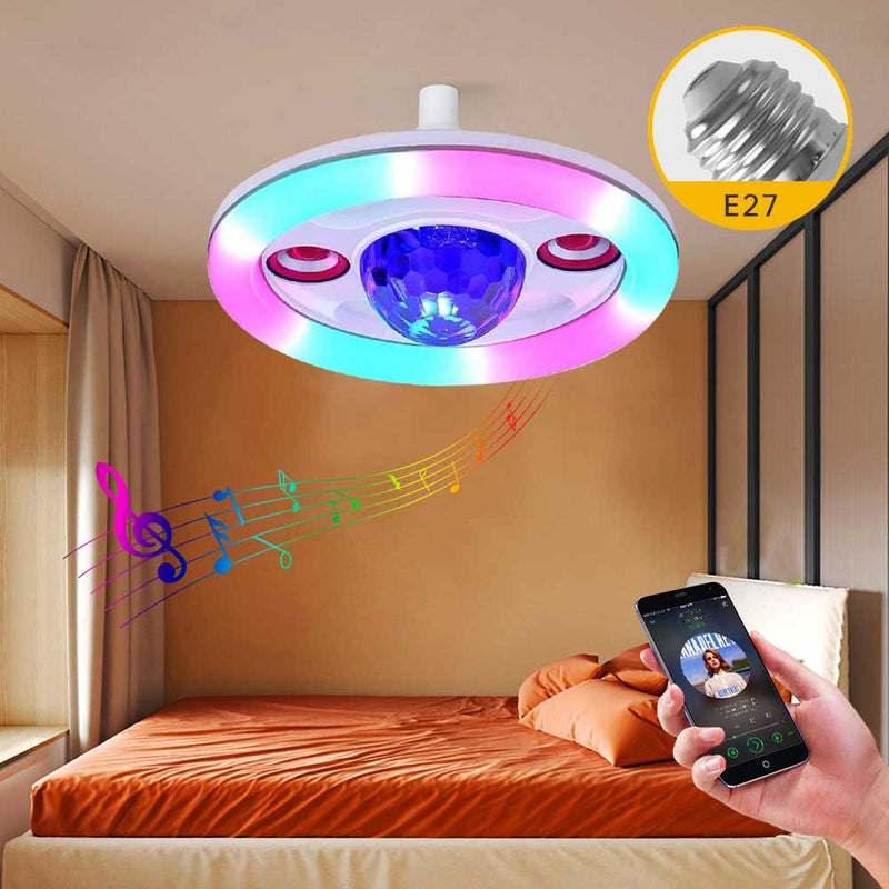 LED RGB INTELIGENTE COM GLOBO DE LUZ E SOM BLUETOOTH