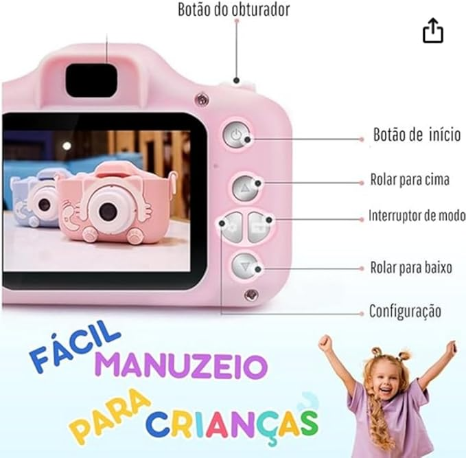 Câmera Digital Infantil Portátil