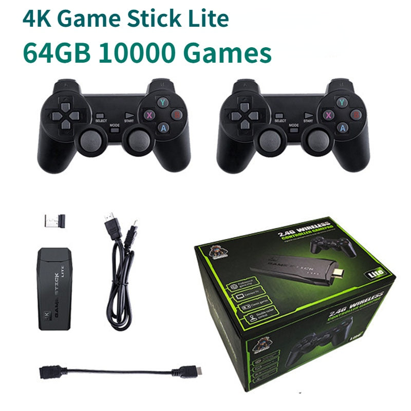 Video Game Stick GD10 Retrô Ultra 4K 128GB + 2 Controles Sem Fio